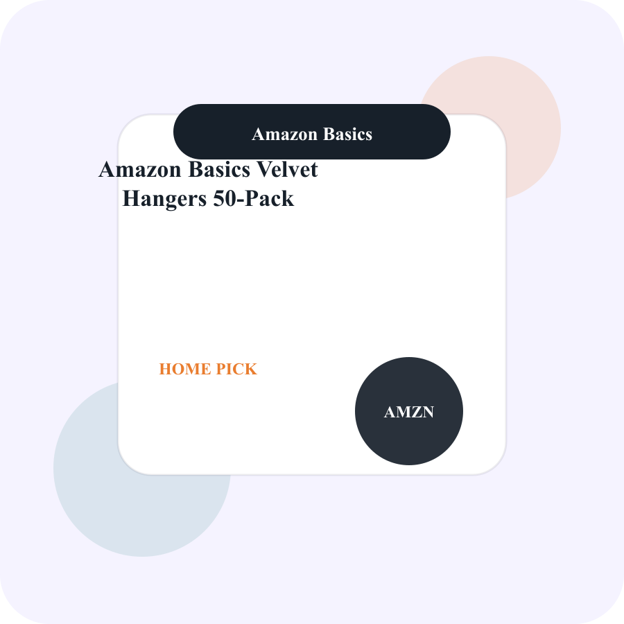 Amazon Basics Velvet Hangers 50-Pack